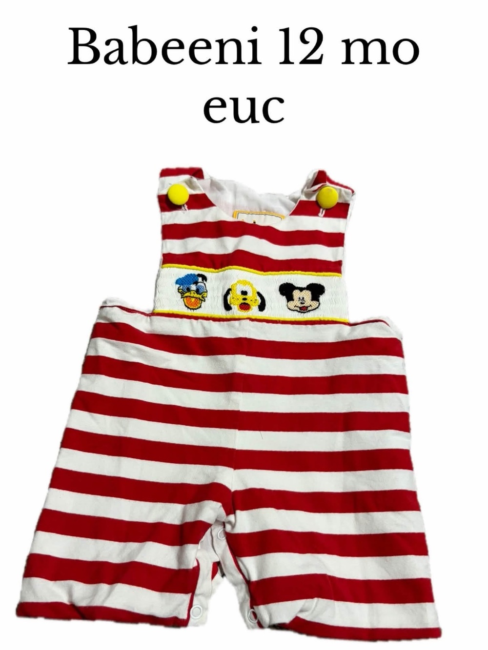 Babeeni Disney smocked shortall